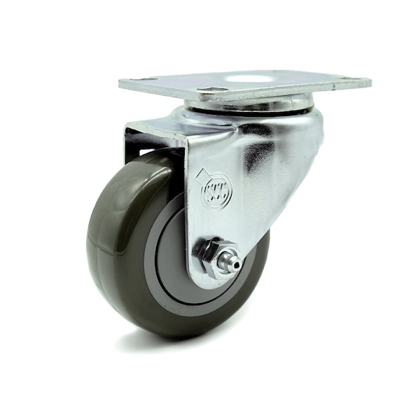 Service Caster 3 Inch Gray Polyurethane Wheel Swivel Top Plate Caster SCC-20S314-PPUB - main